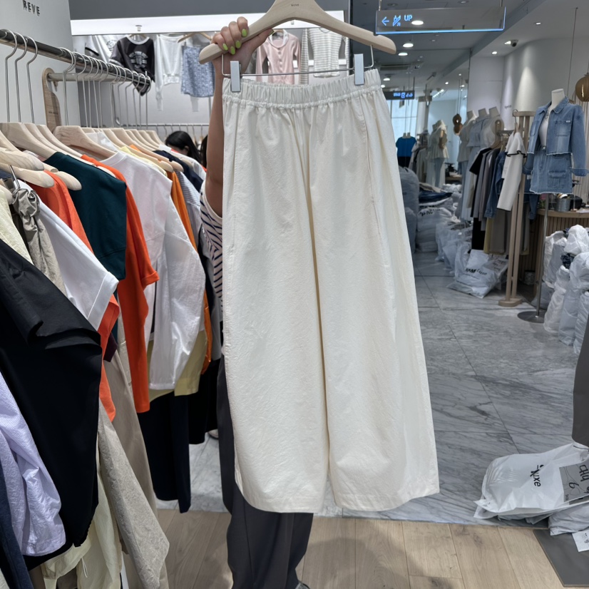 REVE-L韓國直郵㊣東大門實拍女裝新款休閑25春夏休閑褲羅紋REVE-L休閑褲圖色3