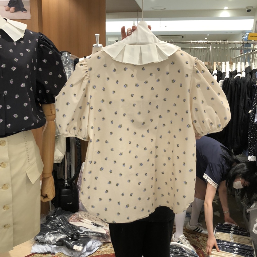 OGI韓國㊣直郵東大門代購女裝新品熱賣時尚人氣休閑襯衫蕾絲衫FLat OGI襯衫/蕾絲衫