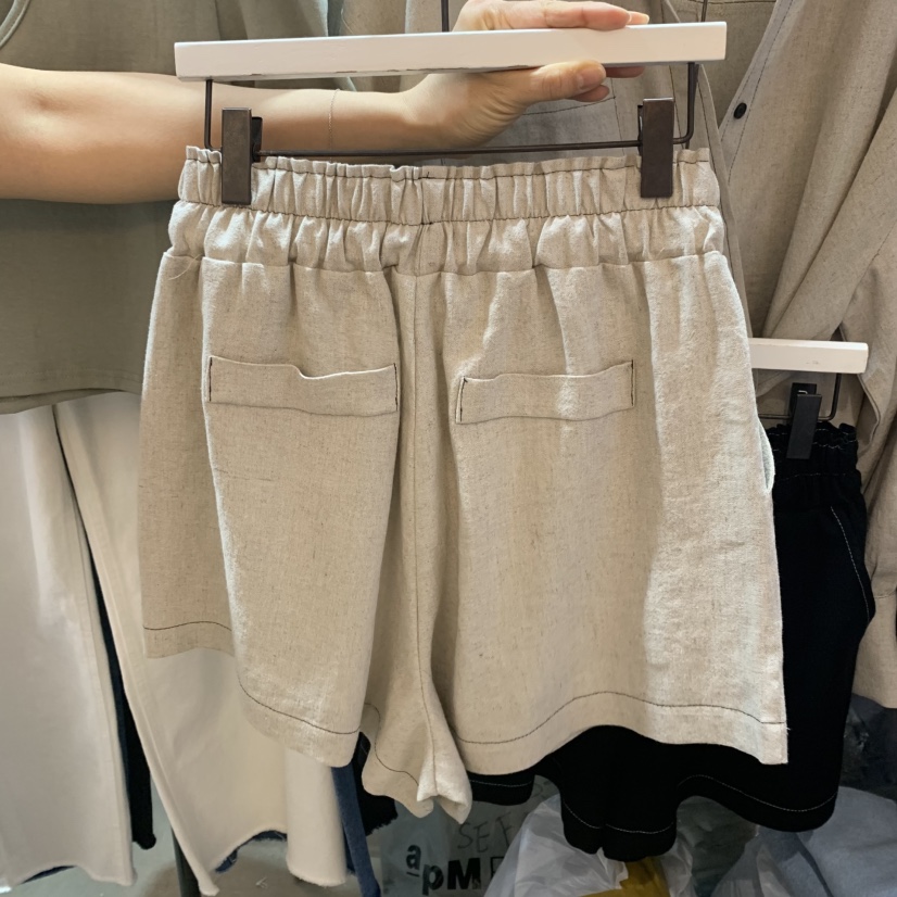 OZ韓國㊣直郵東大門代購女裝新品熱賣休閑職業推薦短褲亞麻OZ.ounce短褲