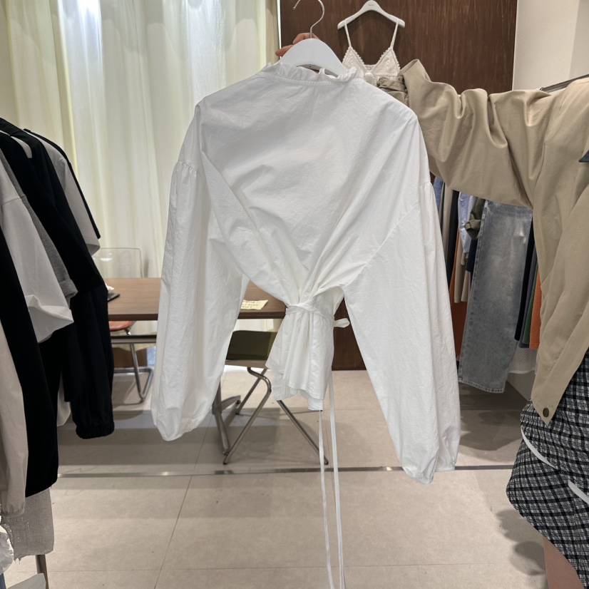 BUCKLE韓國㊣直郵東大門代購女裝新品休閑職業25春夏襯衫蕾絲衫BUCKLE襯衫/蕾絲衫