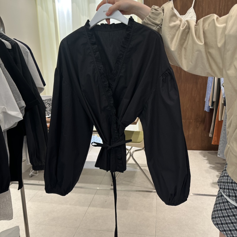 BUCKLE韓國㊣直郵東大門代購女裝新品休閑職業25春夏襯衫蕾絲衫BUCKLE襯衫/蕾絲衫圖色3
