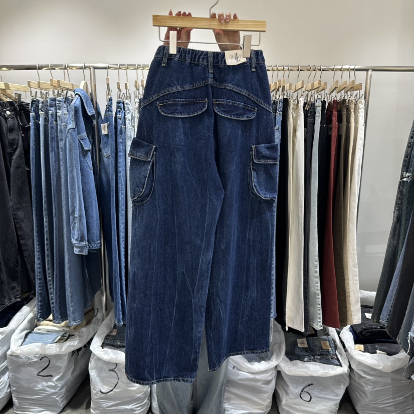 L'ETOILE直郵韓國代購㊣女裝新品休閑時尚人氣熱賣25春夏牛仔褲L'ETOILE牛仔褲