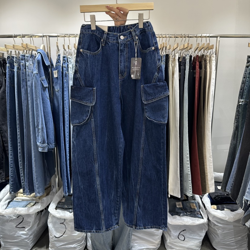 L'ETOILE直郵韓國代購㊣女裝新品休閑時尚人氣熱賣25春夏牛仔褲L'ETOILE牛仔褲