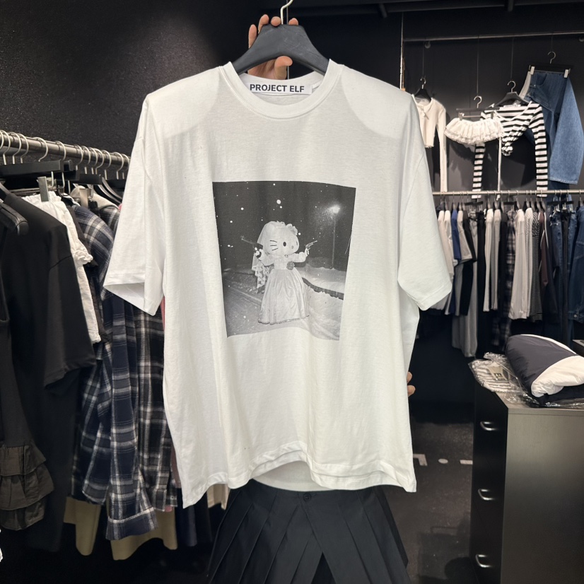 ELF-L韓國㊣直郵東大門代購女裝新款熱賣時尚人氣休閑25春夏T恤PROJECT ELF/ELF-LT恤