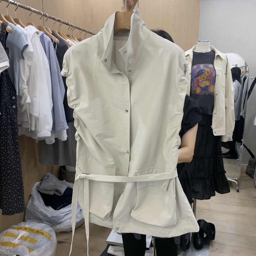VILLABUTTON直郵韓國代購㊣女裝新品人氣職業25春夏馬甲包含腰帶VILLABUTTON馬甲