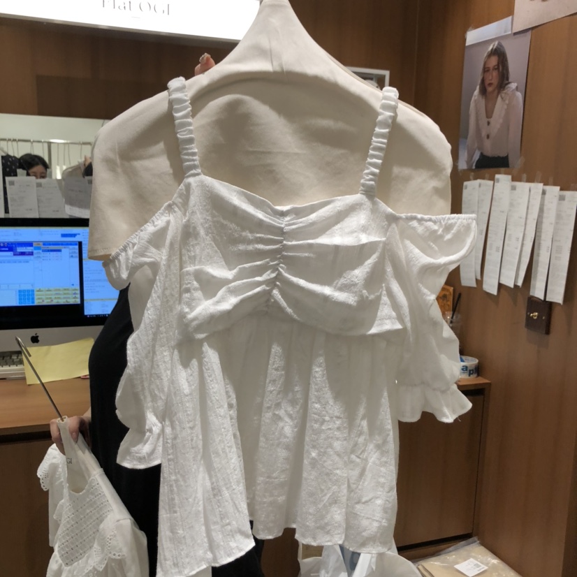 OGI直郵韓國代購㊣女裝新品25春夏推薦人氣職業時尚襯衫蕾絲衫FLat OGI襯衫/蕾絲衫