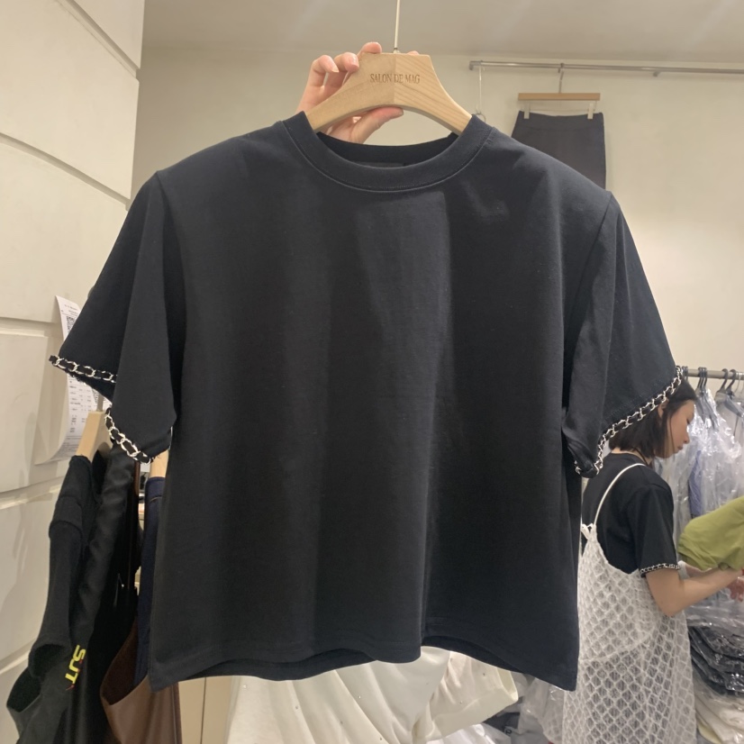 SALONDEMAG韓國直郵㊣女裝新款25春夏推薦人氣休閑熱賣職業T恤SALONDEMAGT恤圖色2