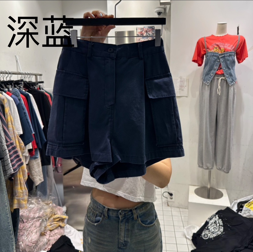 THE WEEKND韓國直郵㊣東大門實拍女裝新品人氣職業短褲工裝THE WEEKND短褲圖色2