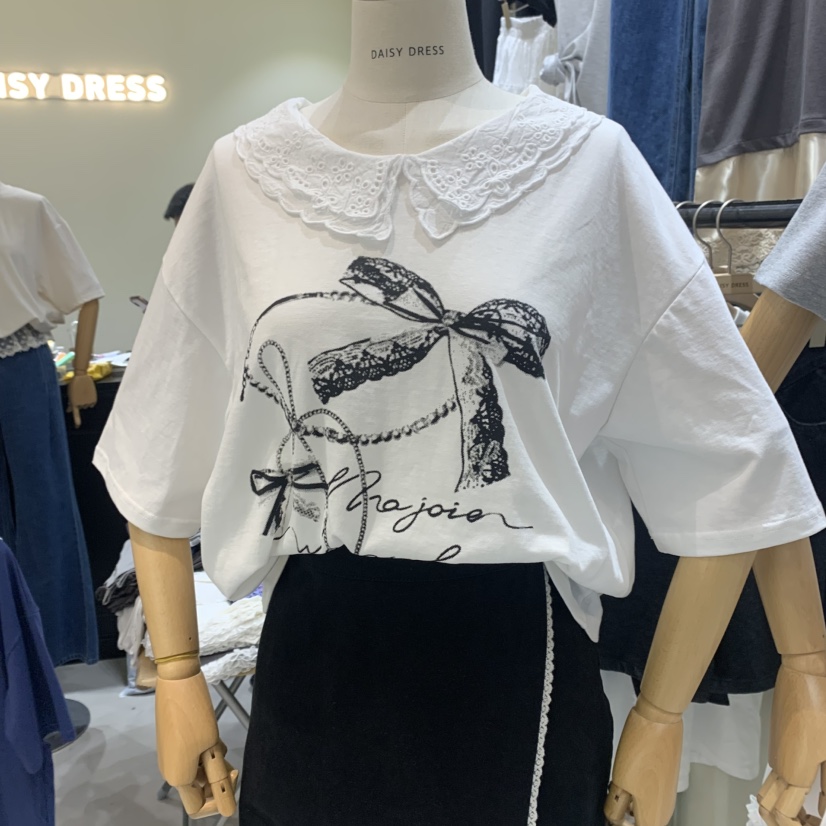 DAISY DRESS韓國㊣直郵東大門代購女裝新品職業休閑推薦T恤FIFOT恤圖色2