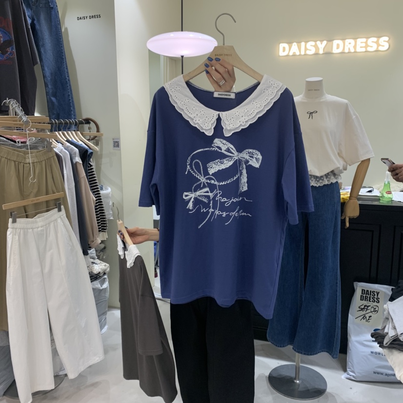DAISY DRESS韓國㊣直郵東大門代購女裝新品職業休閑推薦T恤FIFOT恤圖色3