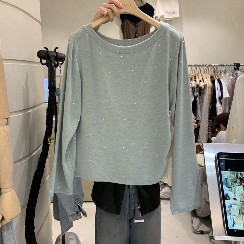 SALONDEMAG韓國㊣直郵東大門代購女裝新品25春夏時尚長袖T恤SALONDEMAG長袖T恤圖色2