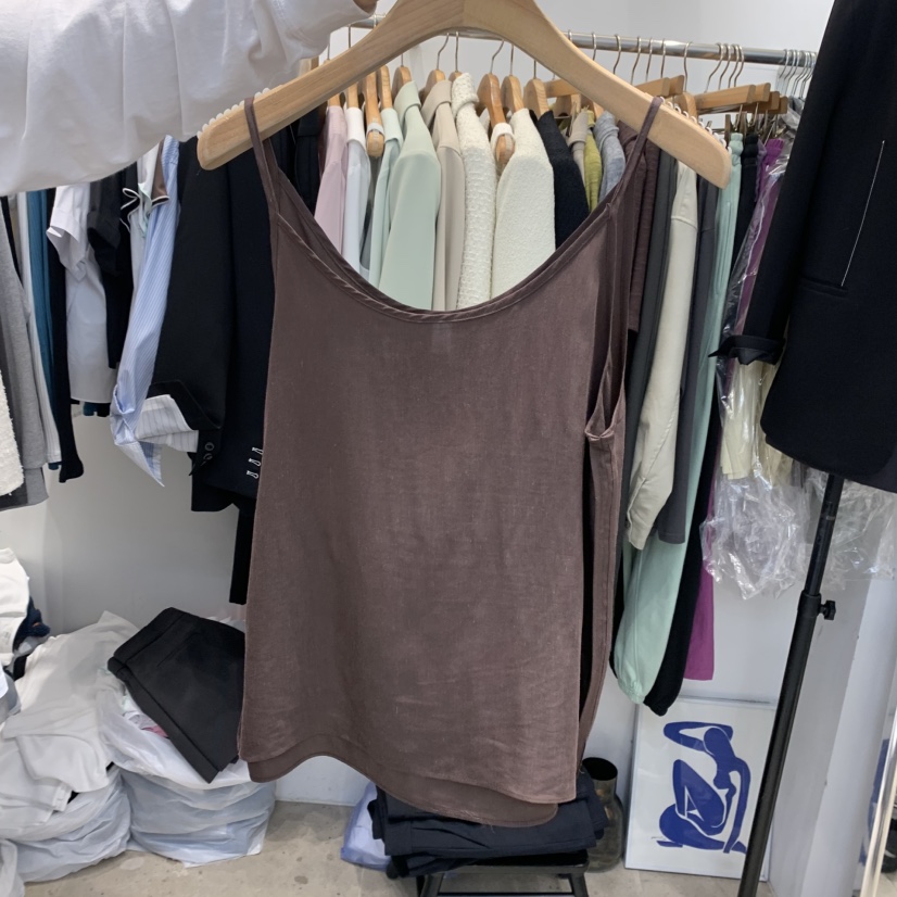DUPLO直郵韓國代購㊣女裝新品熱賣人氣推薦休閑吊帶背心亞麻DUPLO吊帶/背心