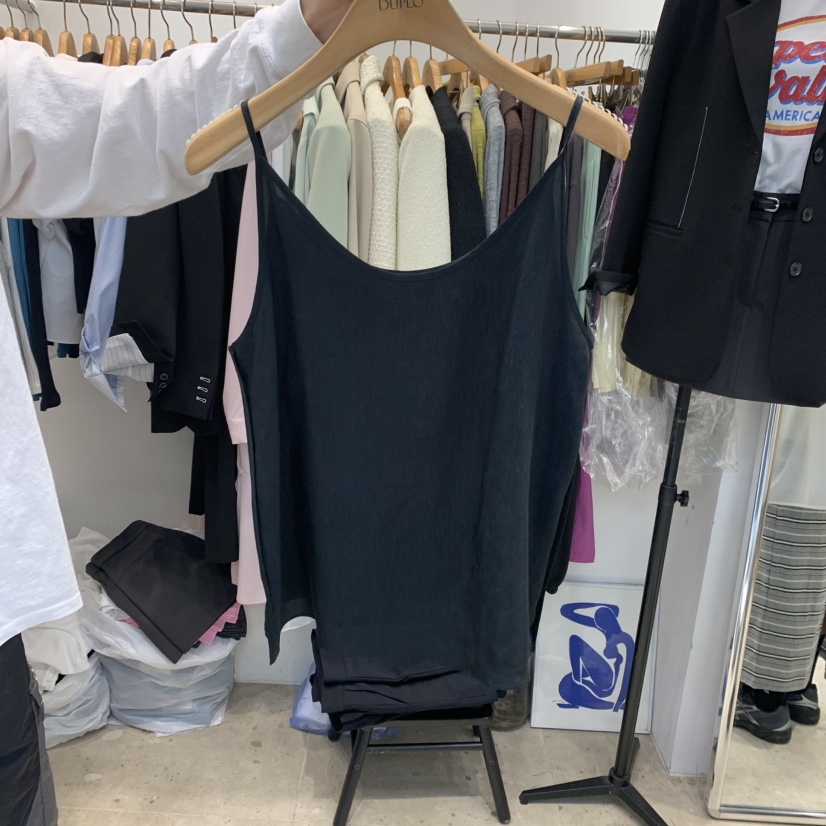 DUPLO直郵韓國代購㊣女裝新品熱賣人氣推薦休閑吊帶背心亞麻DUPLO吊帶/背心圖色2