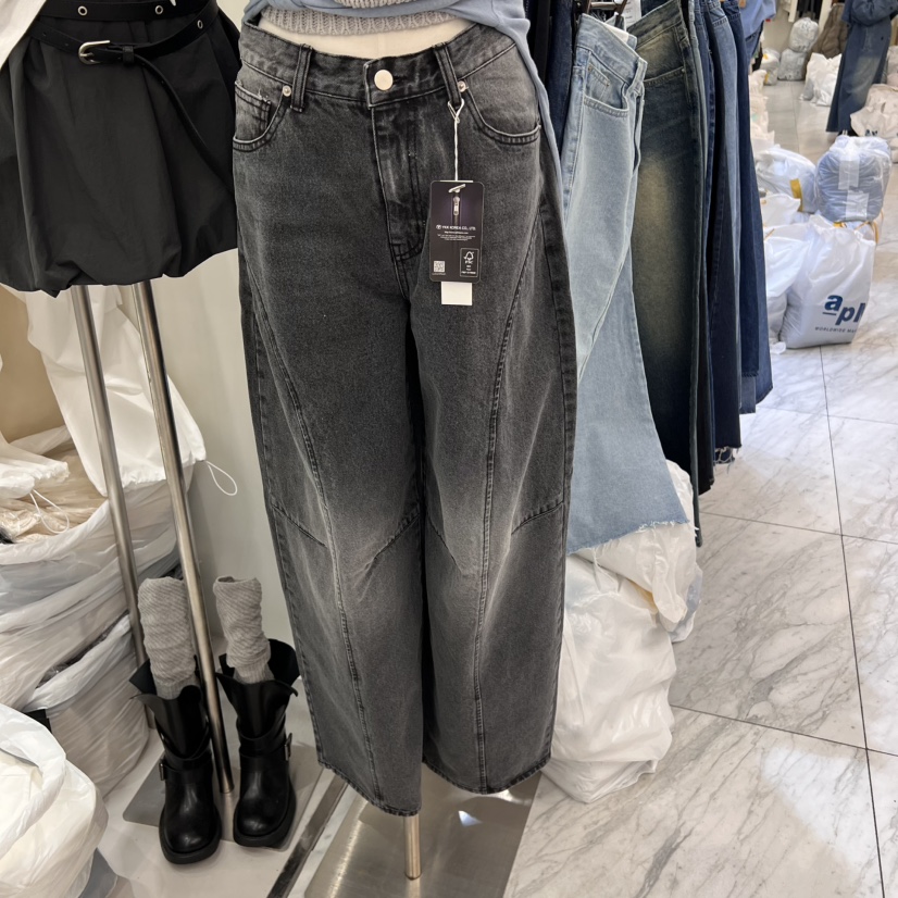 NWEOL韓國直郵㊣東大門實拍女裝新品熱賣25春夏推薦職業牛仔褲NWEOL牛仔褲