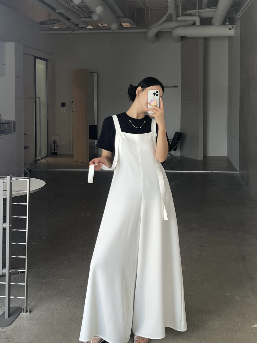 VERNI韓國㊣直郵東大門代購女裝新品熱賣休閑25春夏時尚背帶褲VERNI背帶褲