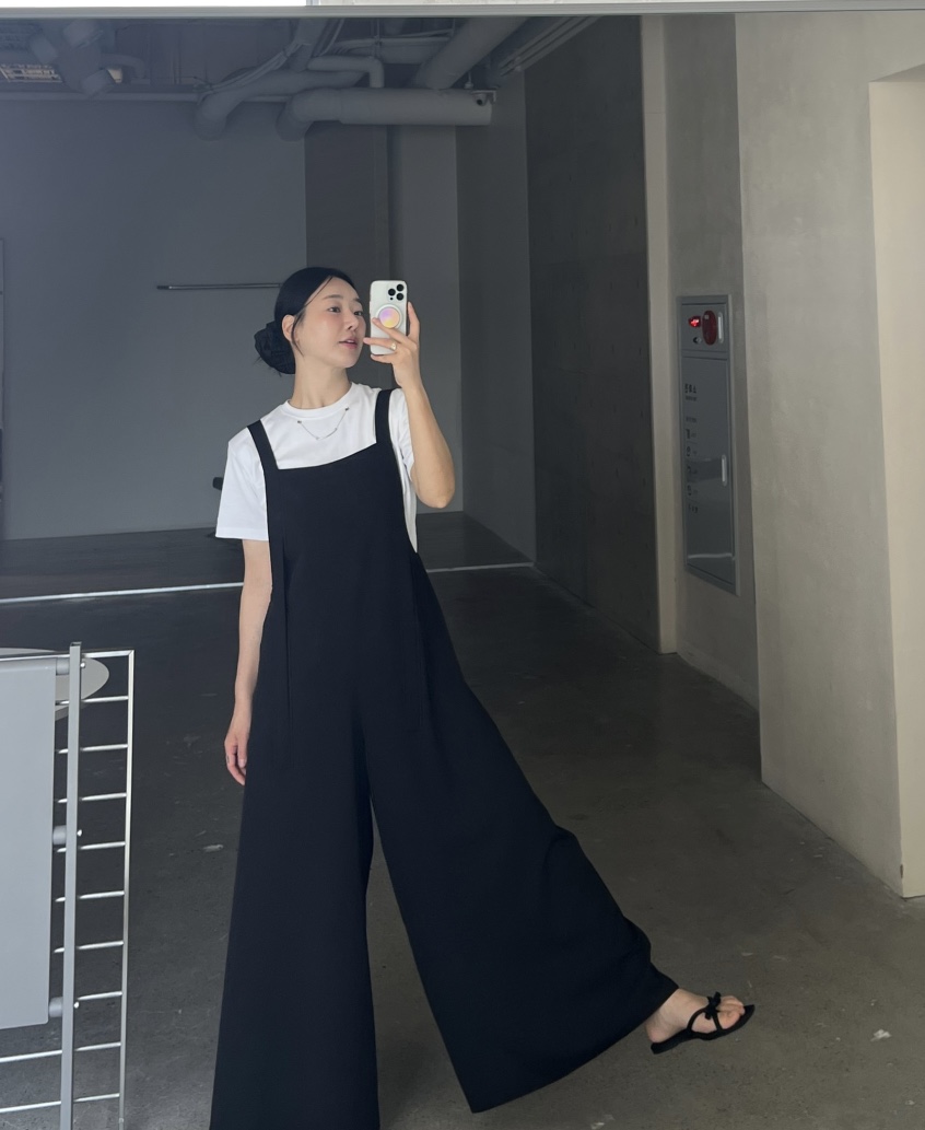 VERNI韓國㊣直郵東大門代購女裝新品熱賣休閑25春夏時尚背帶褲VERNI背帶褲
