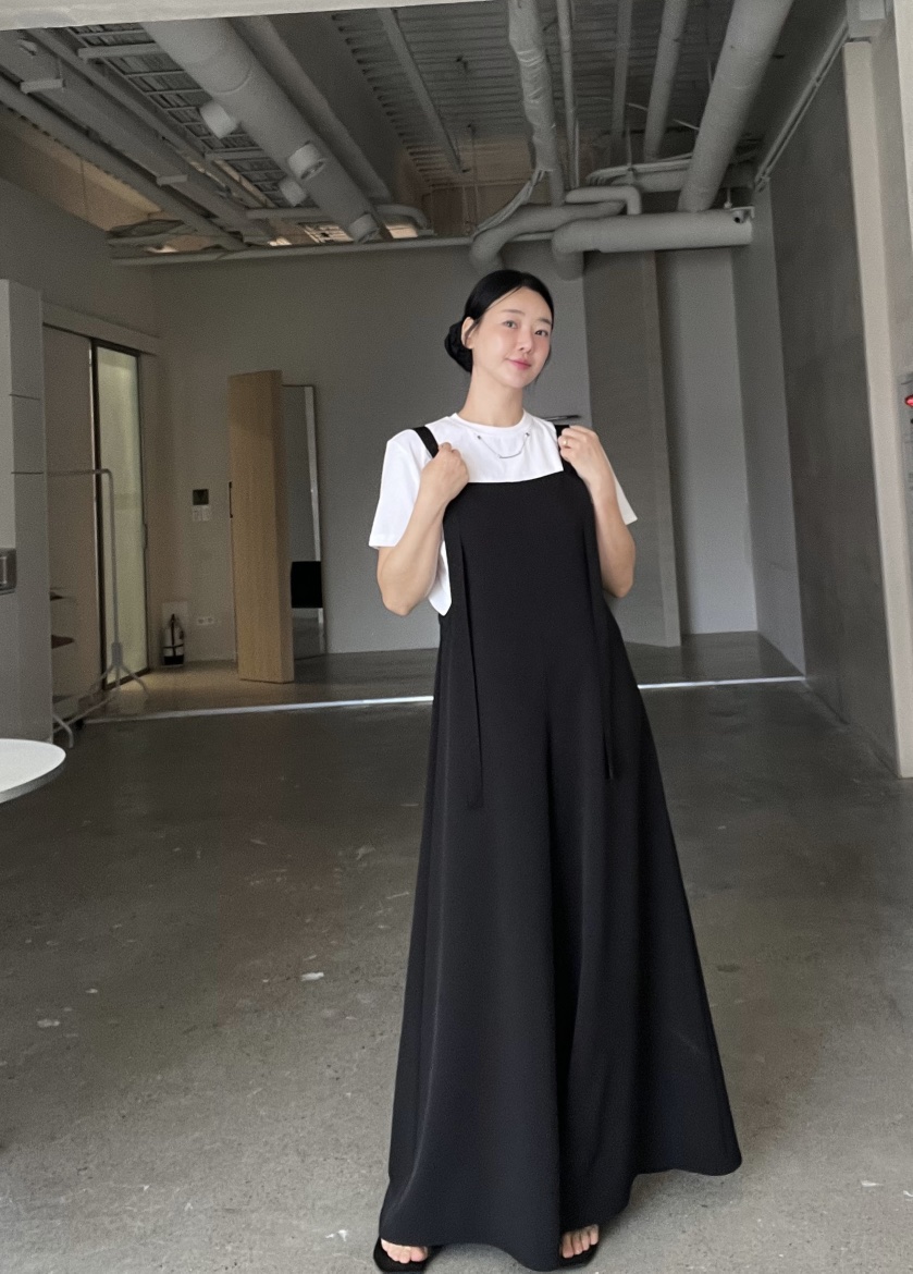 VERNI韓國㊣直郵東大門代購女裝新品熱賣休閑25春夏時尚背帶褲VERNI背帶褲