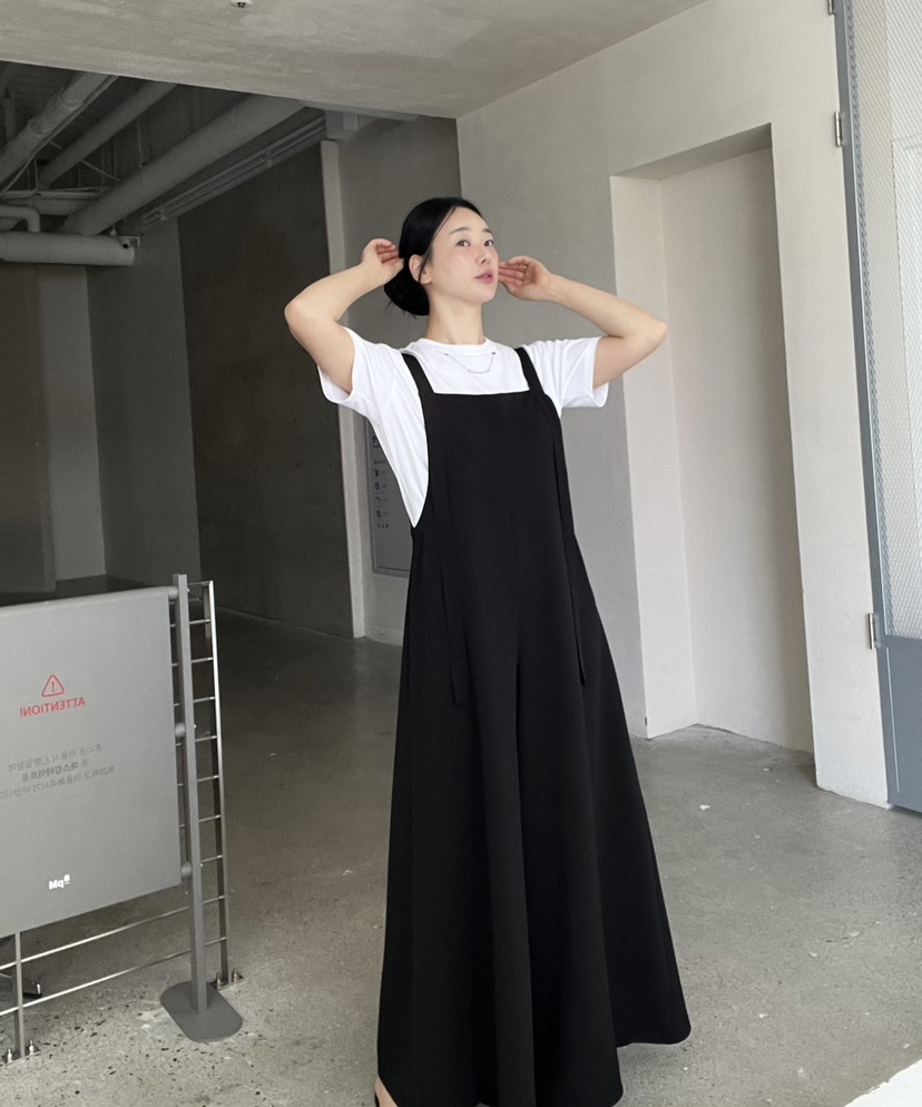 VERNI韓國㊣直郵東大門代購女裝新品熱賣休閑25春夏時尚背帶褲VERNI背帶褲