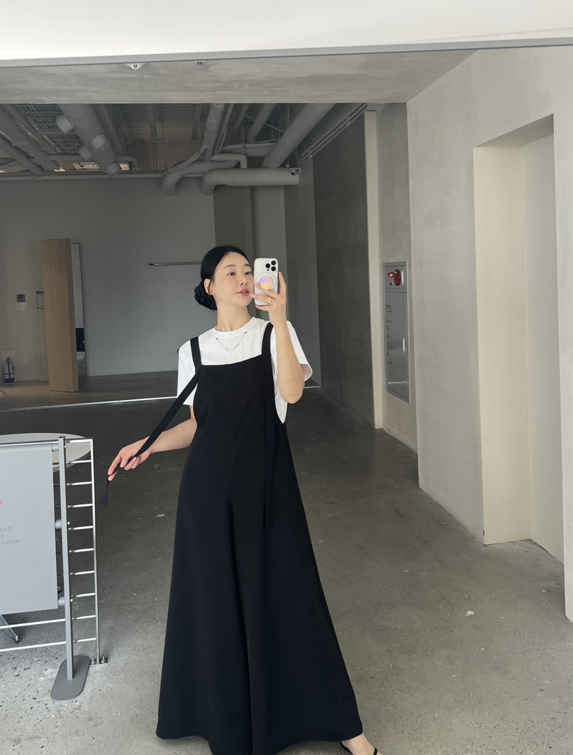 VERNI韓國㊣直郵東大門代購女裝新品熱賣休閑25春夏時尚背帶褲VERNI背帶褲