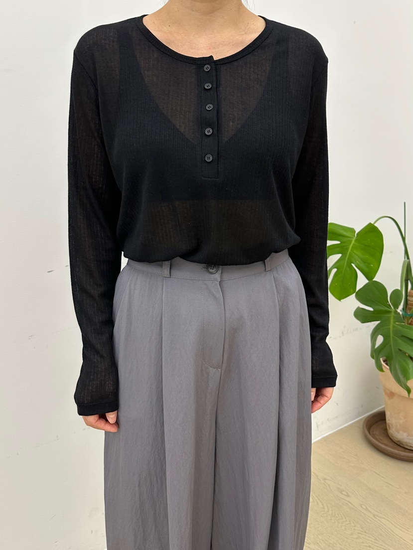BUT韓國㊣直郵東大門代購女裝新款時尚熱賣休閑人氣25春夏針織衫button針織衫圖色2