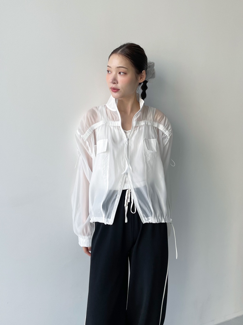 NEOUL韓國㊣直郵東大門代購女裝新款休閑25春夏推薦夾克歐根紗NEOUL/ahin雙領標簽夾克