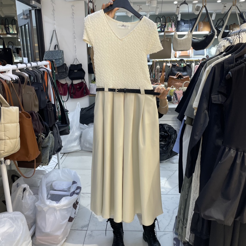 BAKHA韓國直郵㊣女裝新款推薦人氣休閑熱賣時尚連衣裙含腰帶BAKHA連衣裙