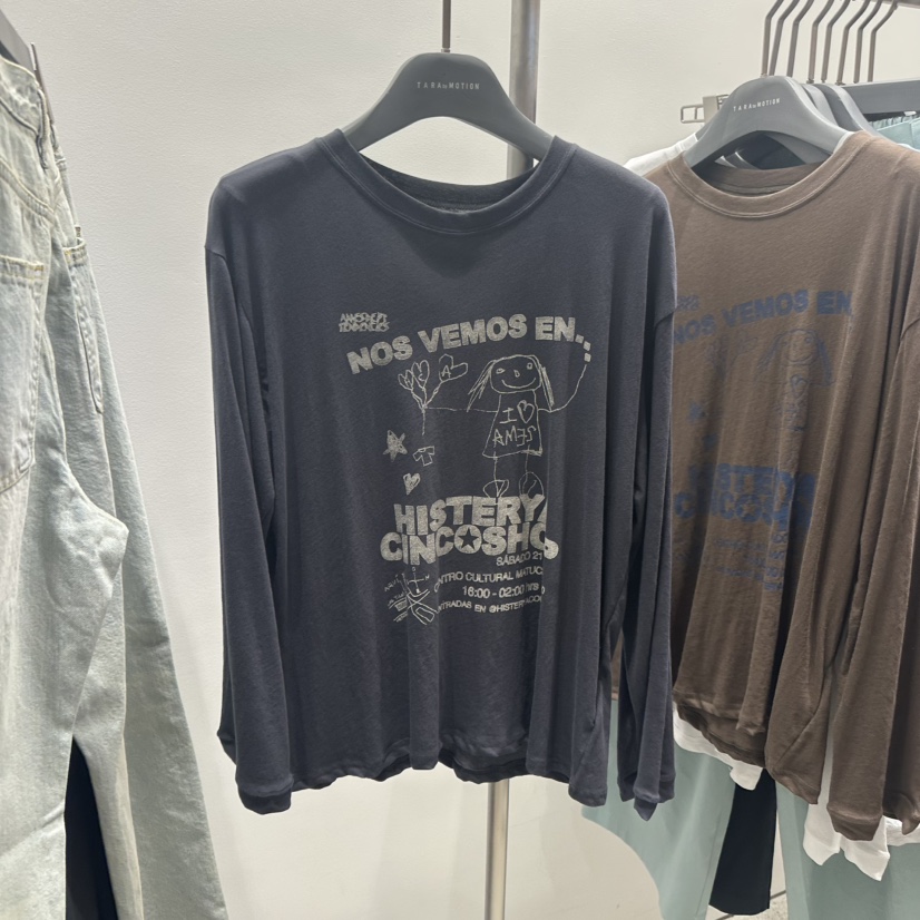 TARABY MOTION韓國㊣直郵東大門代購女裝新品人氣熱賣長袖T恤TARABY MOTION長袖T恤圖色4