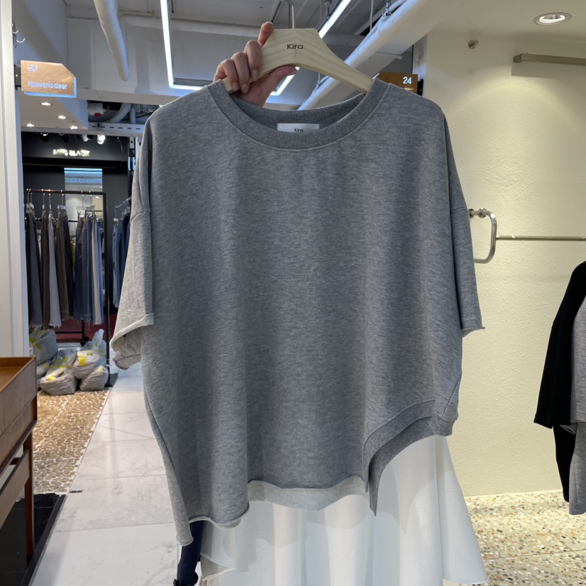 KIRA-Q韓國㊣直郵東大門代購女裝新品熱賣時尚25春夏人氣T恤KIRA-QT恤圖色2