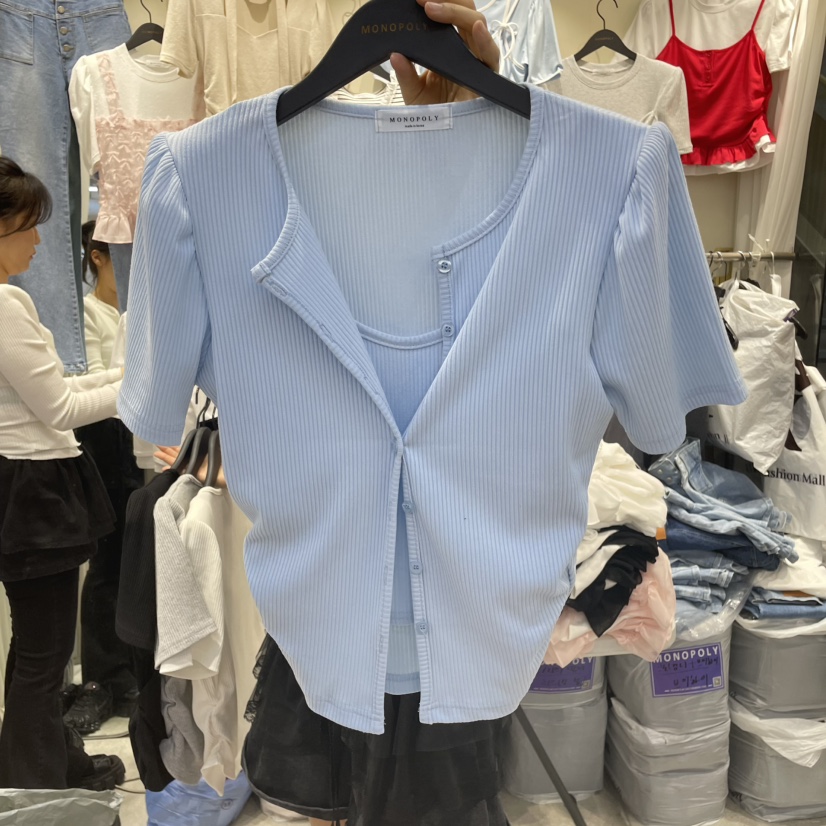 MONOPOLY直郵韓國代購㊣女裝新品熱賣休閑人氣25春夏時尚T恤KC MARKETT恤