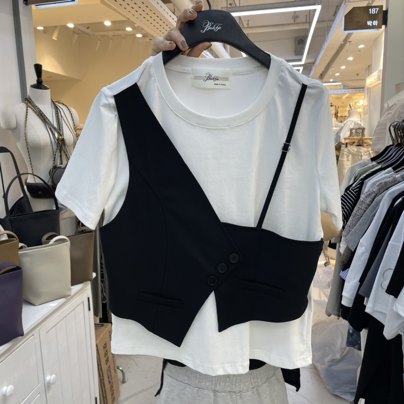 BAKHA直郵韓國代購㊣女裝新品推薦休閑25春夏人氣時尚熱賣T恤BAKHAT恤圖色2