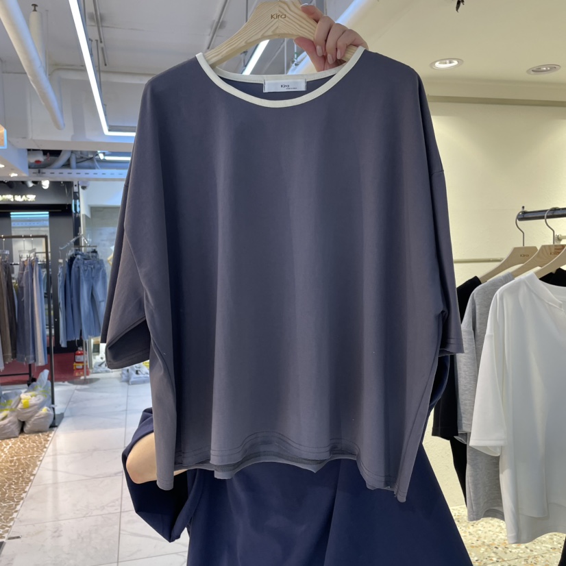 KIRA-Q韓國直郵㊣東大門實拍女裝新品25春夏休閑時尚人氣T恤KIRA-QT恤圖色3
