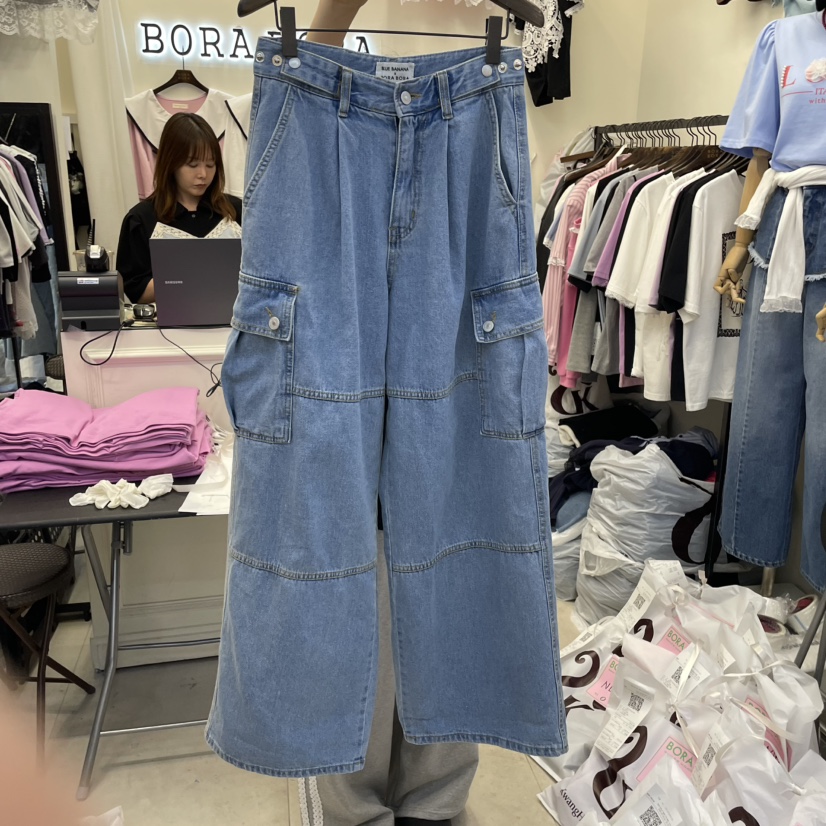BORA BORA韓國直郵㊣女裝新款人氣熱賣推薦休閑25春夏牛仔褲BORA BORA牛仔褲