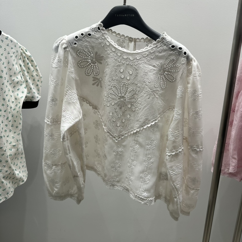 TARABY MOTION直郵韓國代購㊣女裝新款25春夏熱賣襯衫蕾絲衫TARABY MOTION襯衫/蕾絲衫