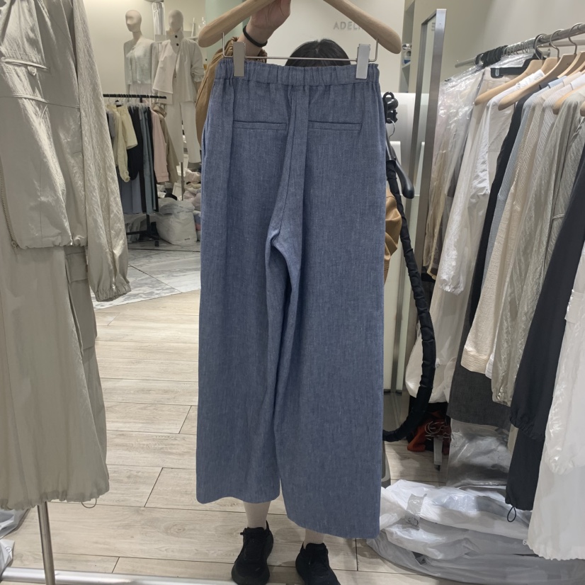ADELINE韓國直郵㊣東大門實拍女裝新品休閑人氣25春夏休閑褲亞麻ADELINE休閑褲