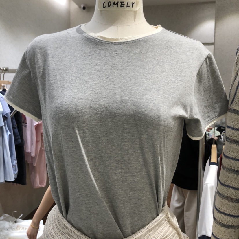 COMELY韓國直郵㊣東大門實拍女裝新款休閑時尚推薦人氣熱賣T恤COMELYT恤圖色2