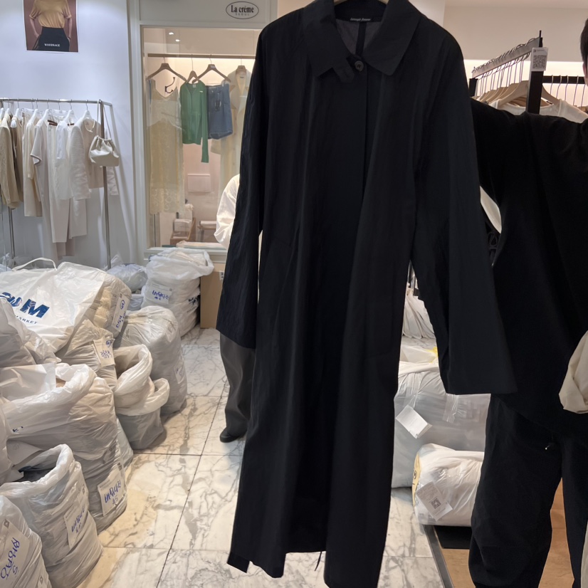 LA MAGIE FEMME韓國㊣直郵東大門代購女裝新品推薦長款風衣不含絲巾含腰帶Lamagie Femme長款風衣圖色3