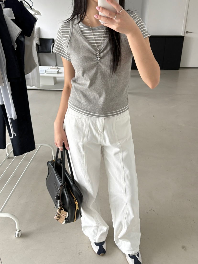 Verbena韓國㊣直郵東大門代購女裝新款25春夏時尚套裝兩件套Verbena套裝