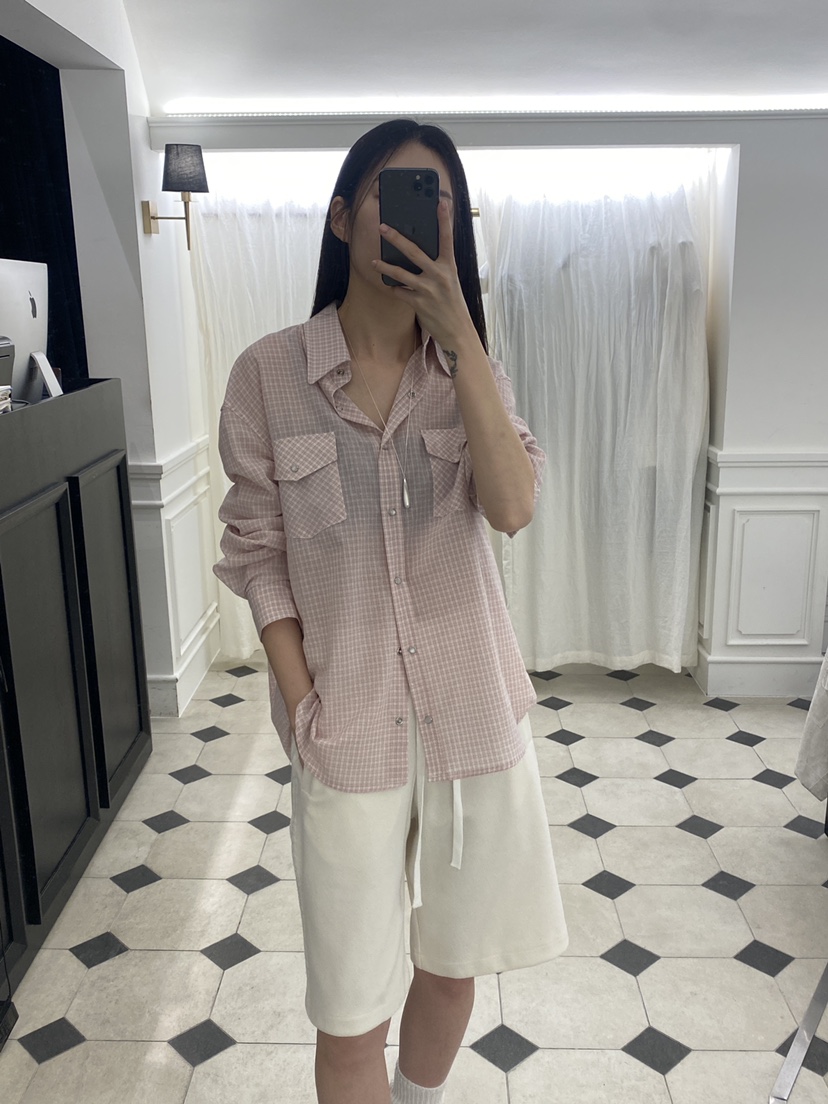 ETER韓國㊣直郵東大門代購女裝新款25春夏推薦襯衫蕾絲衫格紋eter/VERSO襯衫/蕾絲衫