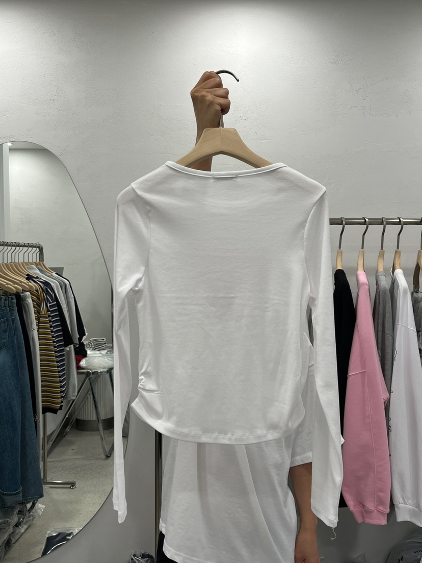 DELICATE韓國㊣直郵東大門代購女裝新品休閑時尚25春夏長袖T恤DELICATE長袖T恤