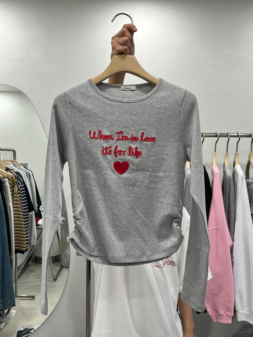 DELICATE韓國㊣直郵東大門代購女裝新品休閑時尚25春夏長袖T恤DELICATE長袖T恤圖色2