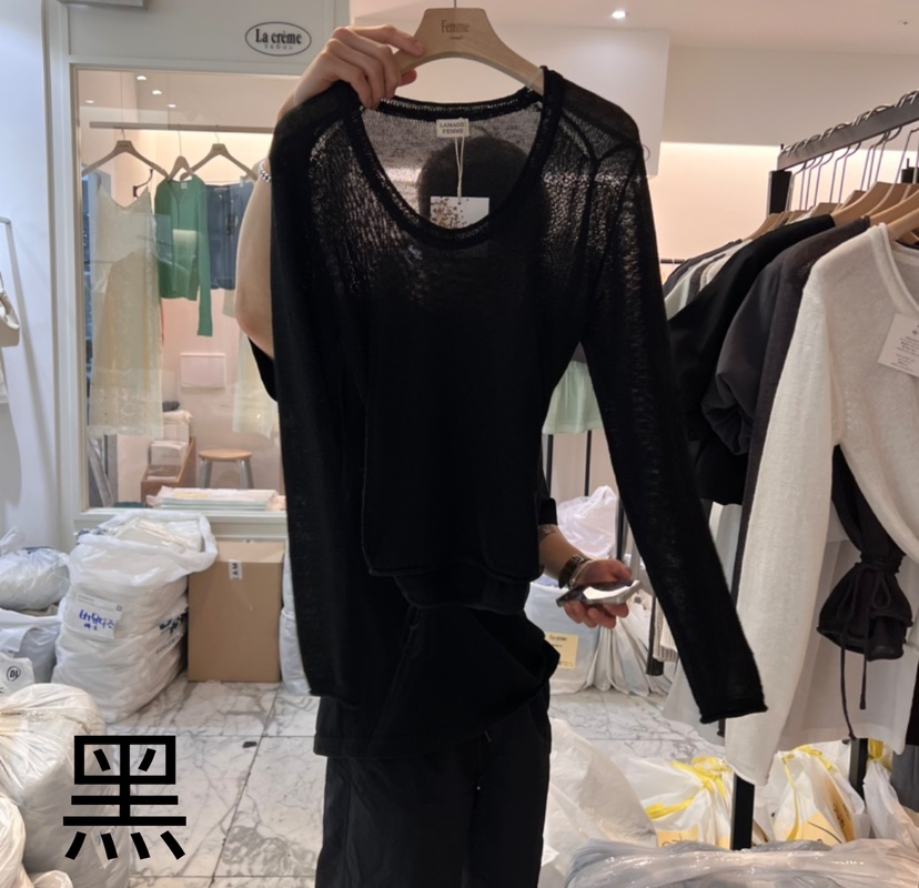 LA MAGIE FEMME韓國㊣直郵東大門代購女裝新款休閑針織衫含腰繩Lamagie Femme針織衫圖色3