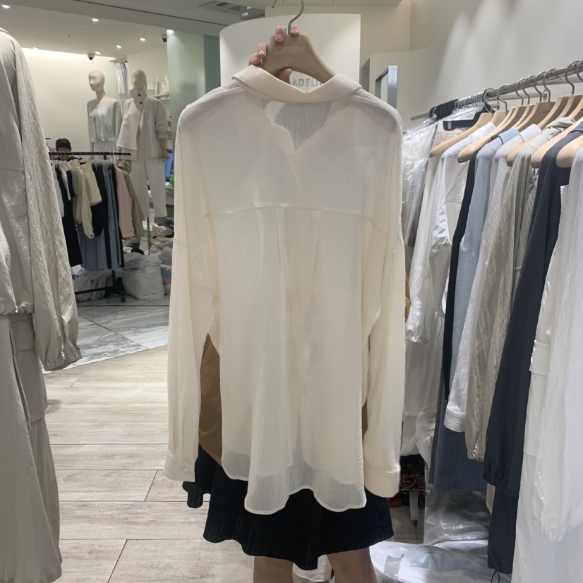 ADELINE韓國㊣直郵東大門代購女裝新品休閑人氣熱賣襯衫蕾絲衫ADELINE襯衫/蕾絲衫