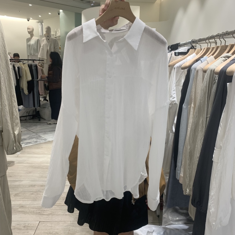 ADELINE韓國㊣直郵東大門代購女裝新品休閑人氣熱賣襯衫蕾絲衫ADELINE襯衫/蕾絲衫