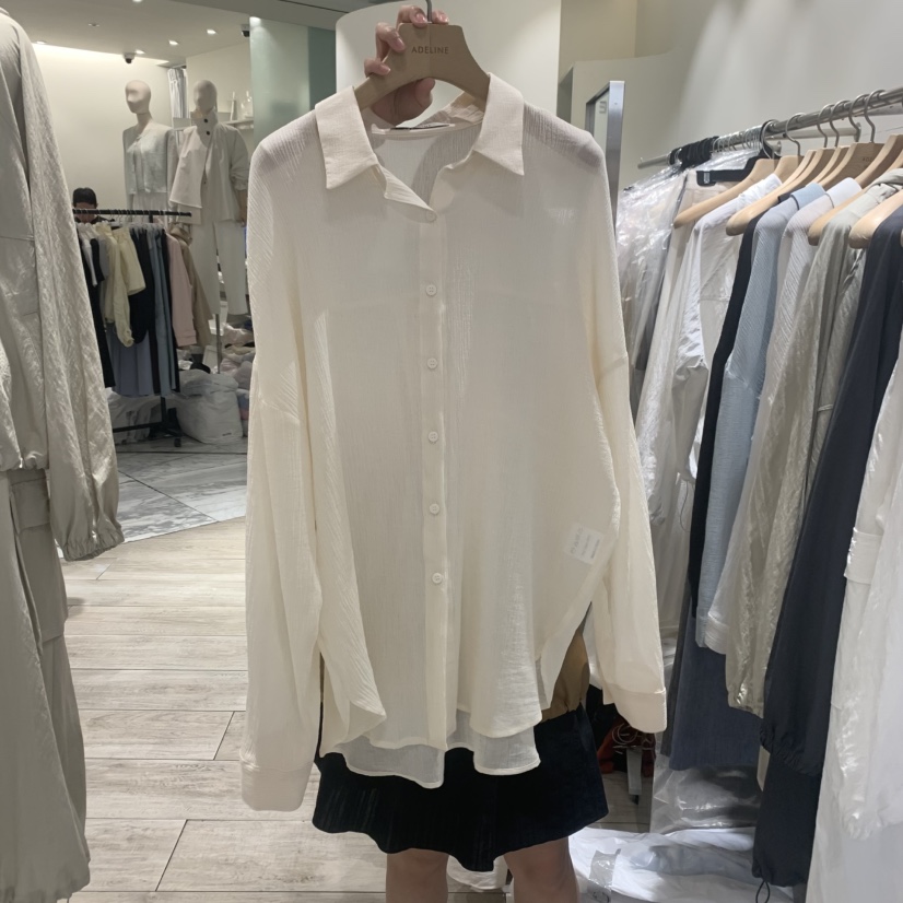 ADELINE韓國㊣直郵東大門代購女裝新品休閑人氣熱賣襯衫蕾絲衫ADELINE襯衫/蕾絲衫圖色2