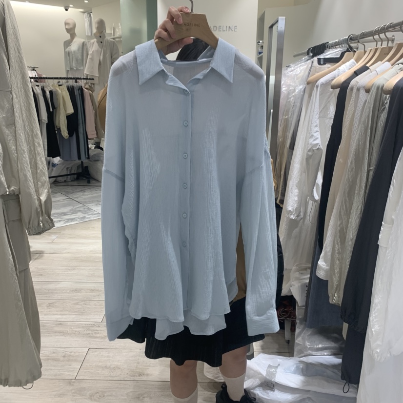 ADELINE韓國㊣直郵東大門代購女裝新品休閑人氣熱賣襯衫蕾絲衫ADELINE襯衫/蕾絲衫圖色3