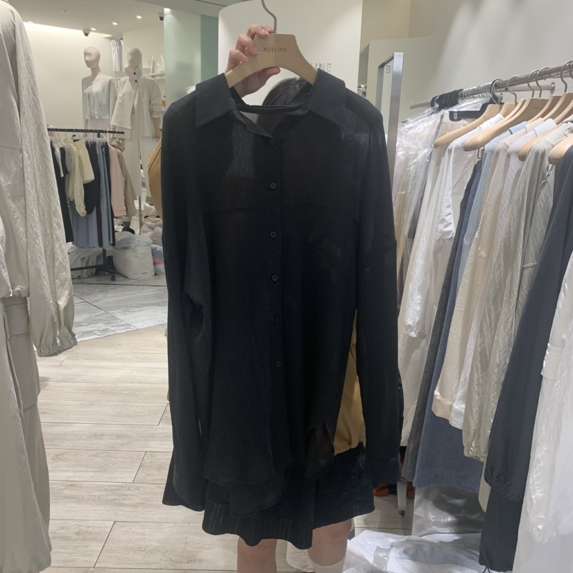 ADELINE韓國㊣直郵東大門代購女裝新品休閑人氣熱賣襯衫蕾絲衫ADELINE襯衫/蕾絲衫圖色4