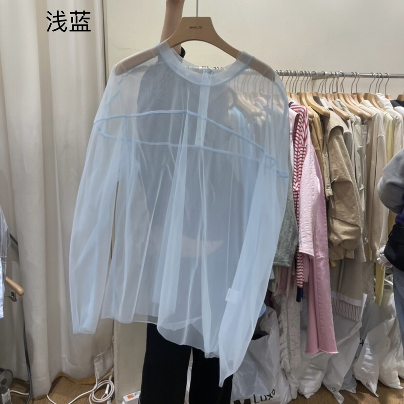 AUVERFIT韓國直郵㊣東大門實拍女裝新品時尚熱賣襯衫蕾絲衫AUVERFIT襯衫/蕾絲衫圖色3