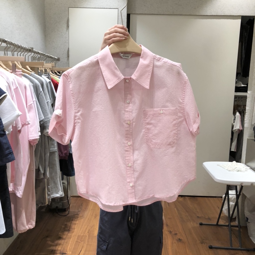 COMELY韓國直郵㊣東大門實拍女裝新款25春夏襯衫蕾絲衫透明COMELY襯衫/蕾絲衫圖色2