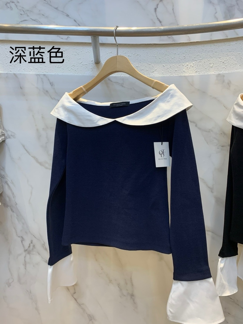 OLIVE TrEE韓國直郵㊣東大門實拍女裝新款時尚熱賣長袖T恤OLIVE TrEE長袖T恤圖色2