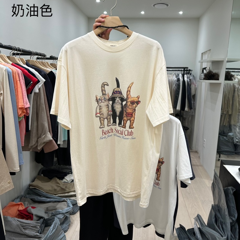 NOTTINGHAM韓國㊣直郵東大門代購女裝新款熱賣休閑25春夏T恤NOTTINGHAMT恤